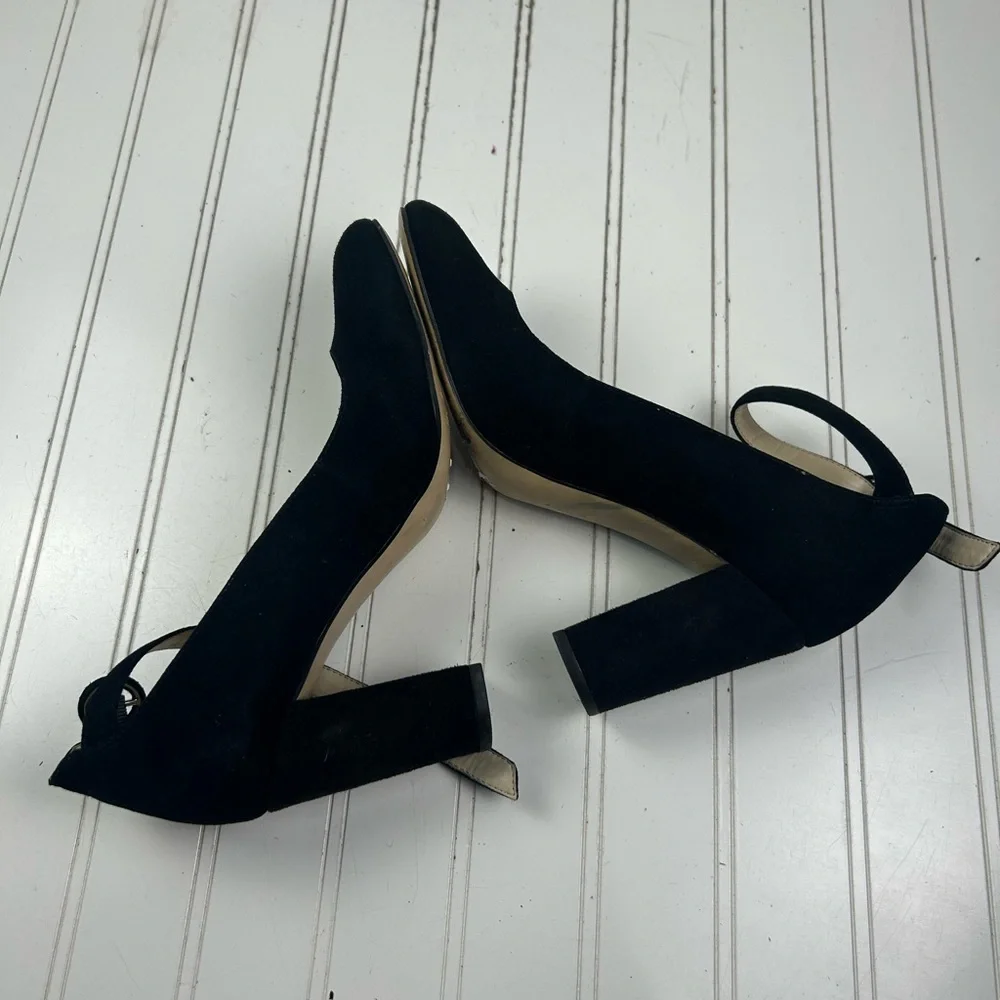 Marc Fisher Vintage Black Suede Velvet Block Heels Pumps Women’s Size 7.5M - Picture 6 of 10